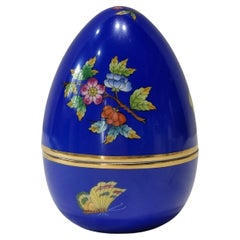 Herend "Victoria" Hand Painted Porcelain Egg Box, Hungary, 2022, New