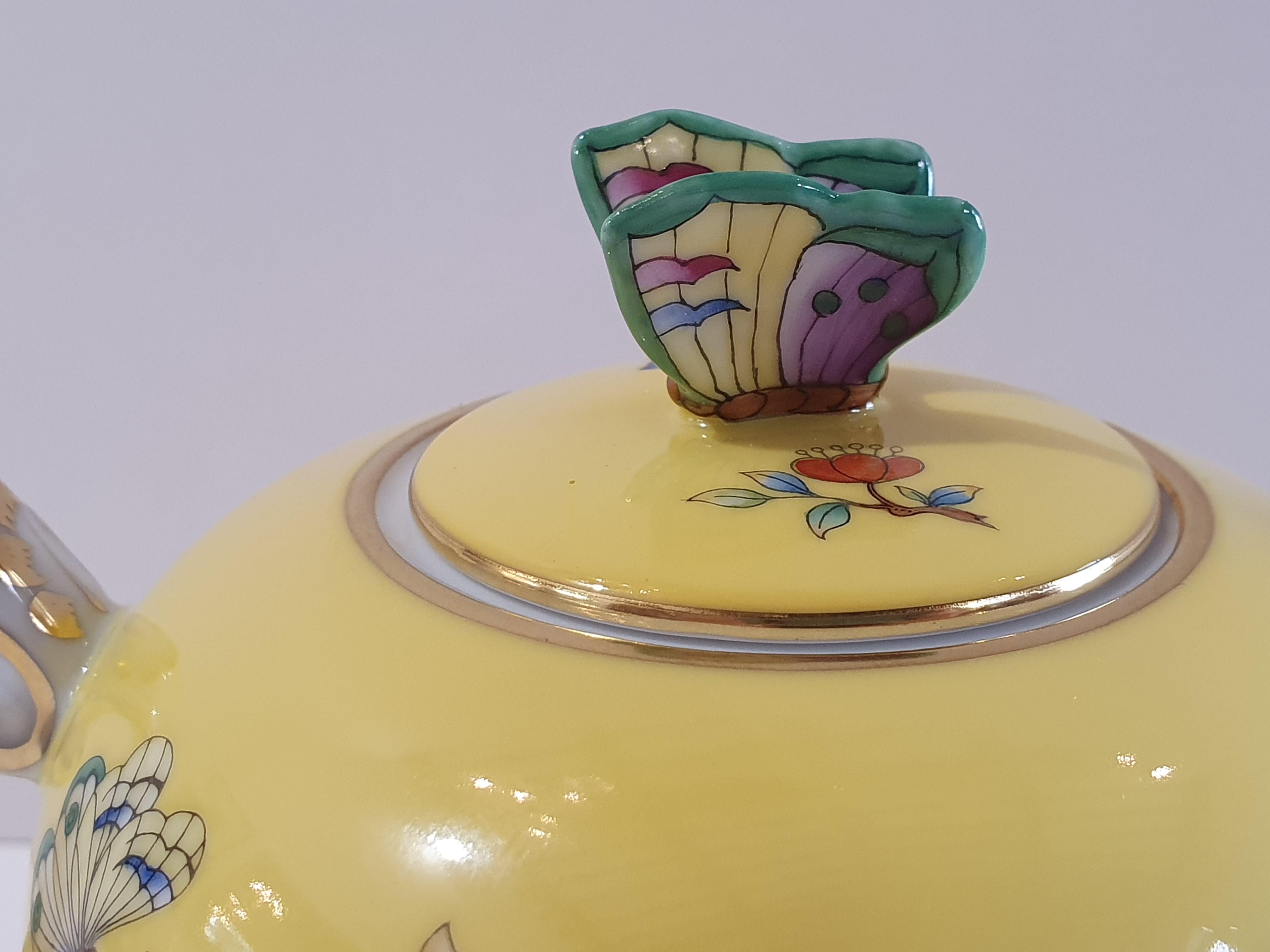 The beautiful hand painted porcelain teapot we offer is made in a declination of the famous 