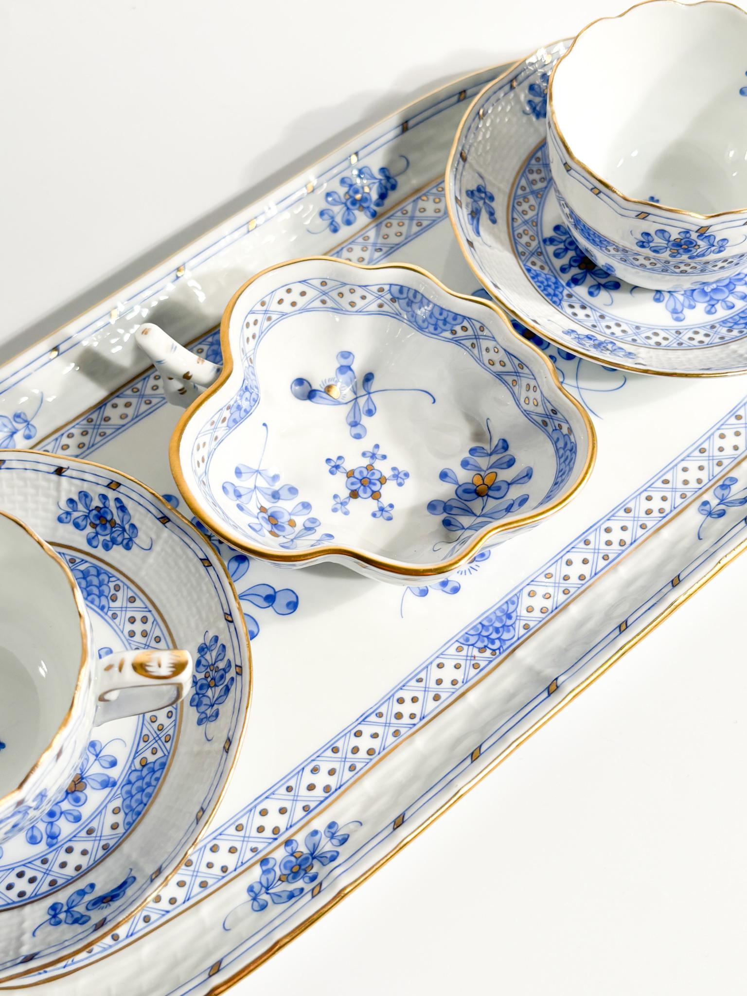 Herend Waldstein Porcelain Tete a Tete Service from the 1950s 6