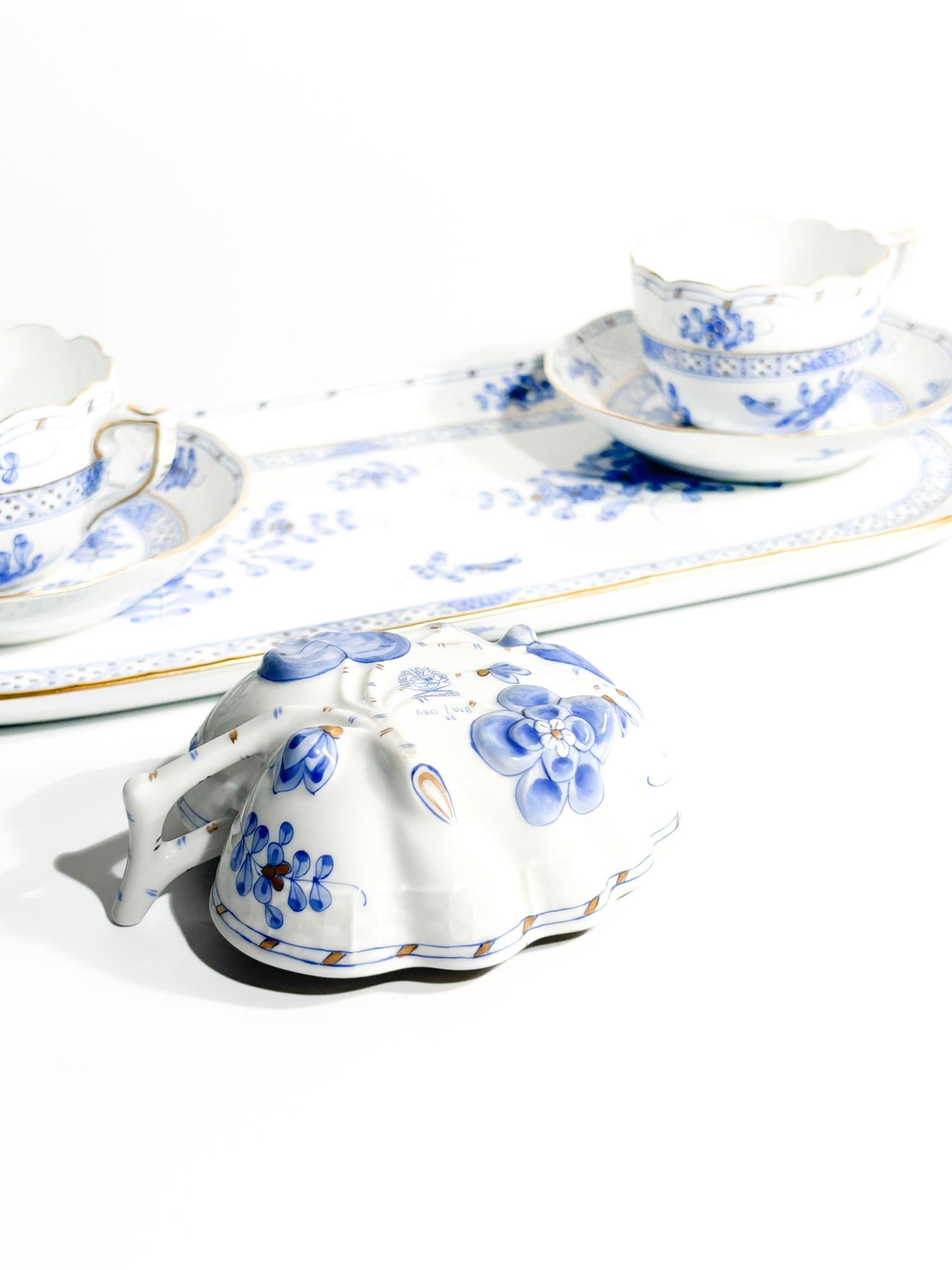 Herend Waldstein Porcelain Tete a Tete Service from the 1950s 8
