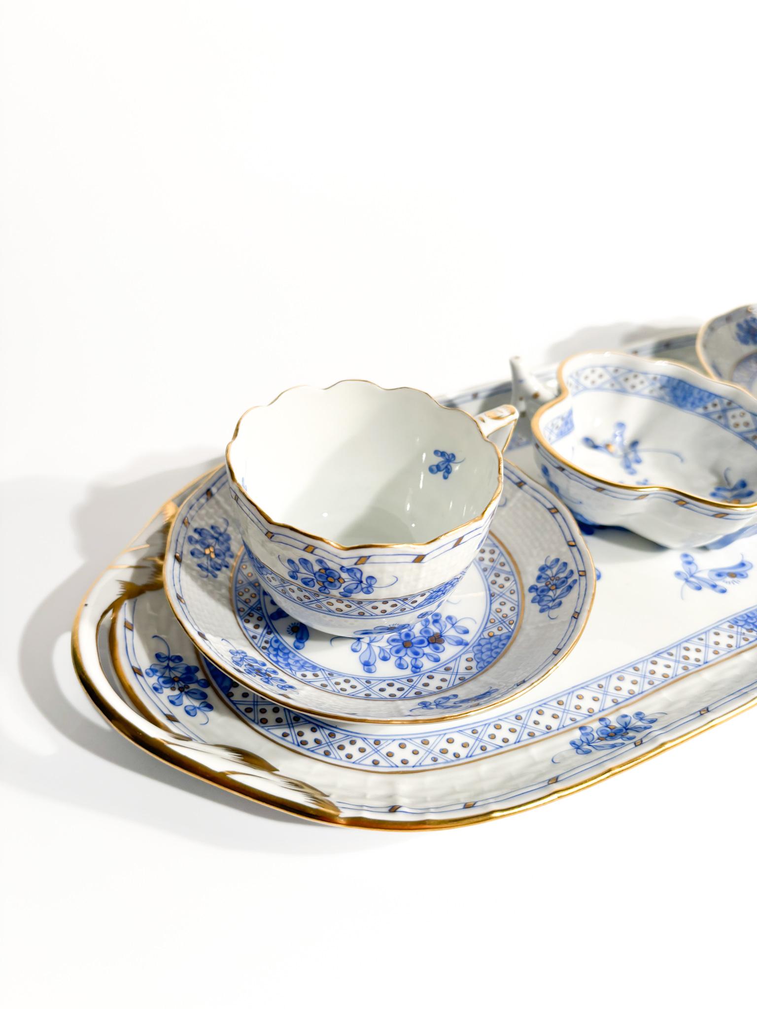Art Deco Herend Waldstein Porcelain Tete a Tete Service from the 1950s