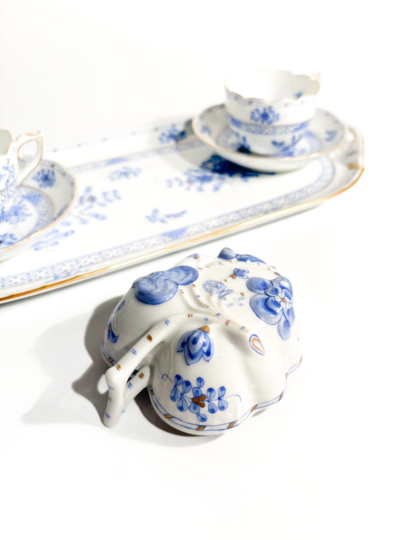Herend Waldstein Porcelain Tete a Tete Service from the 1950s In Good Condition In Milano, MI