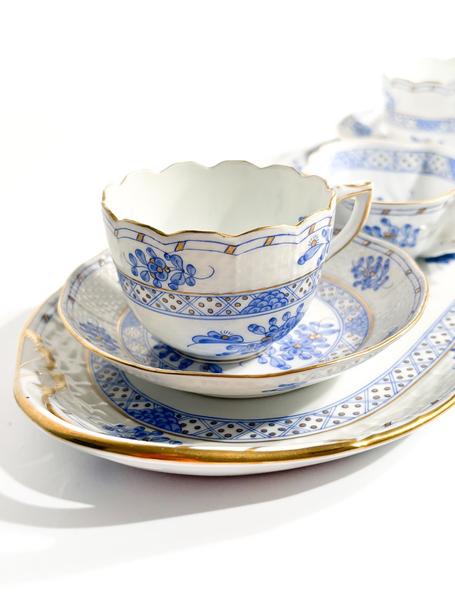 Herend Waldstein Porcelain Tete a Tete Service from the 1950s 1