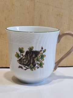 Herend "Wild Boar's Head"  Hand Painted Porcelain Mug, Hungary, 2023