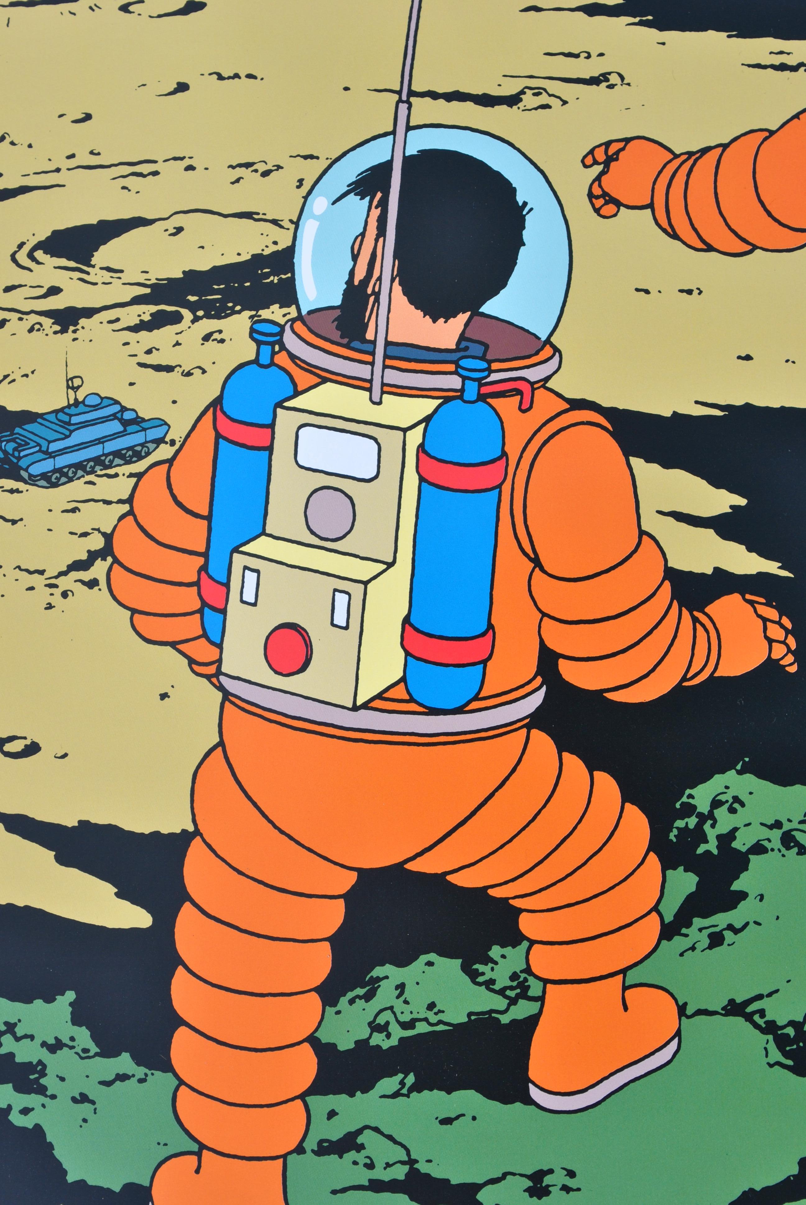 TINTIN : Explorers Of The Moon  Impression officielle (Musée de Tintin) en vente 1