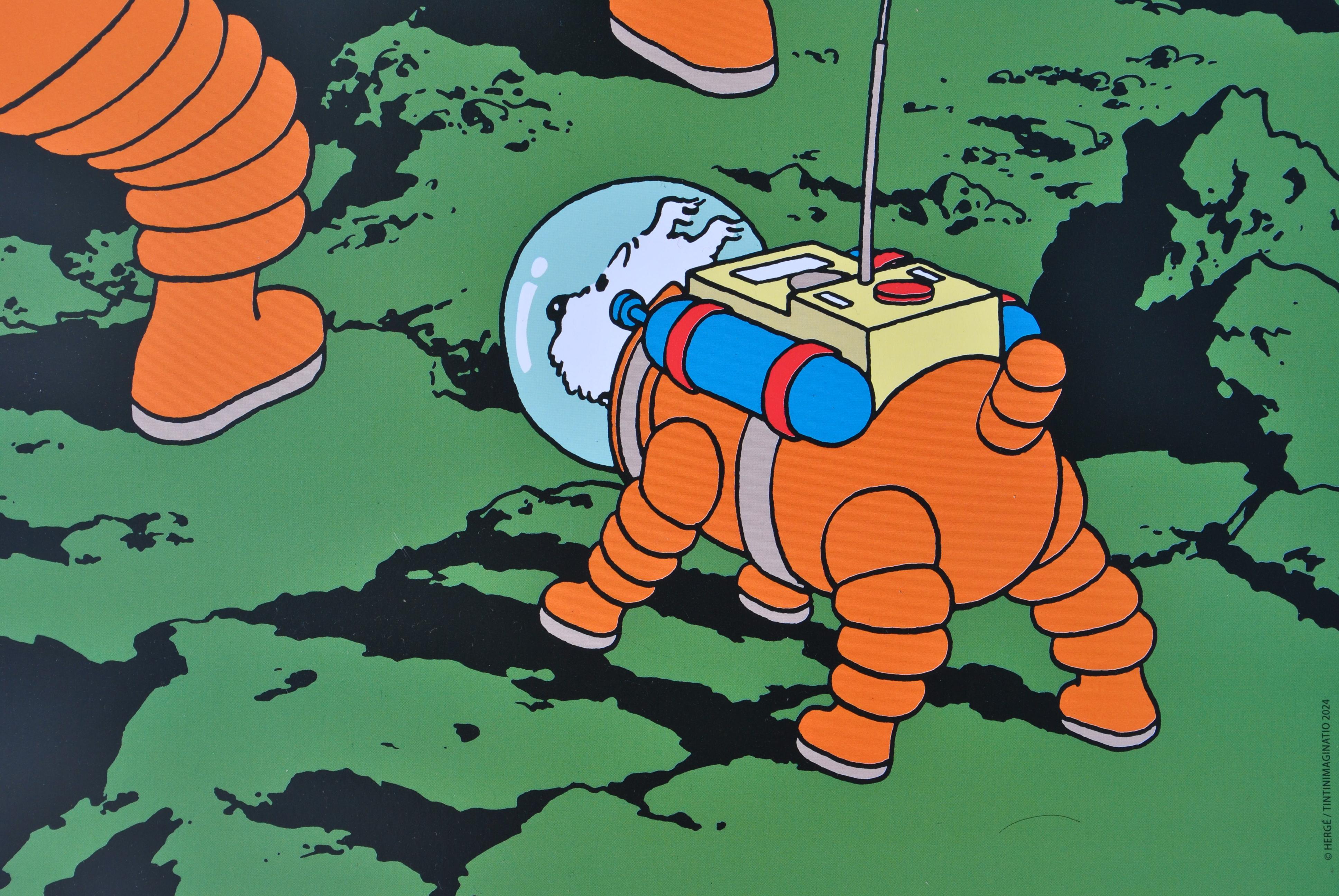 TINTIN : Explorers Of The Moon  Impression officielle (Musée de Tintin) en vente 2