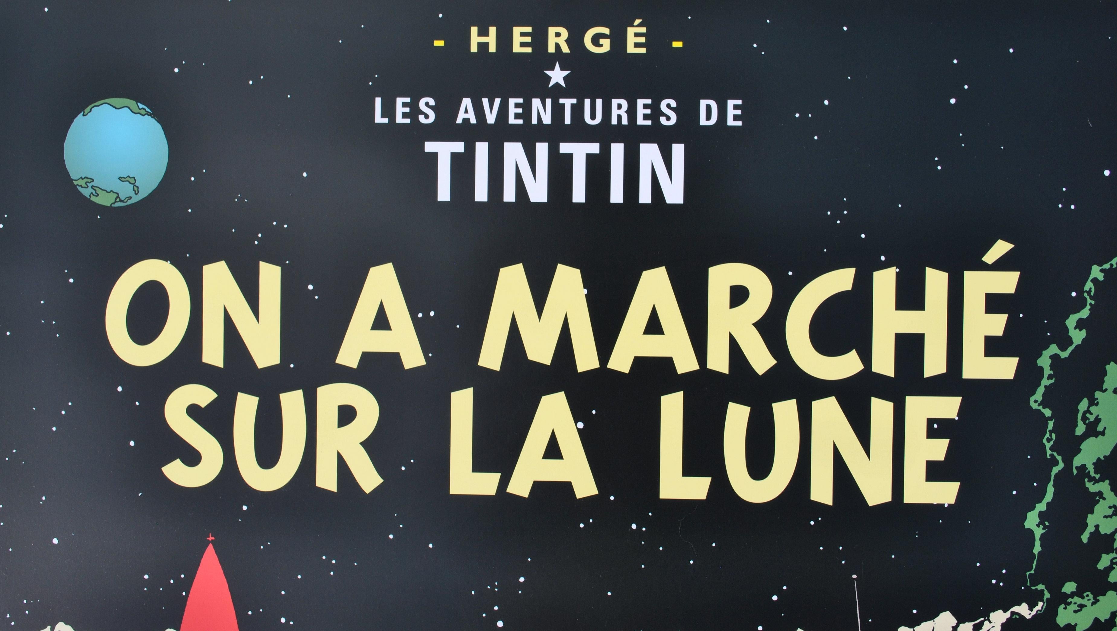 TINTIN : Explorers Of The Moon  Impression officielle (Musée de Tintin) en vente 4