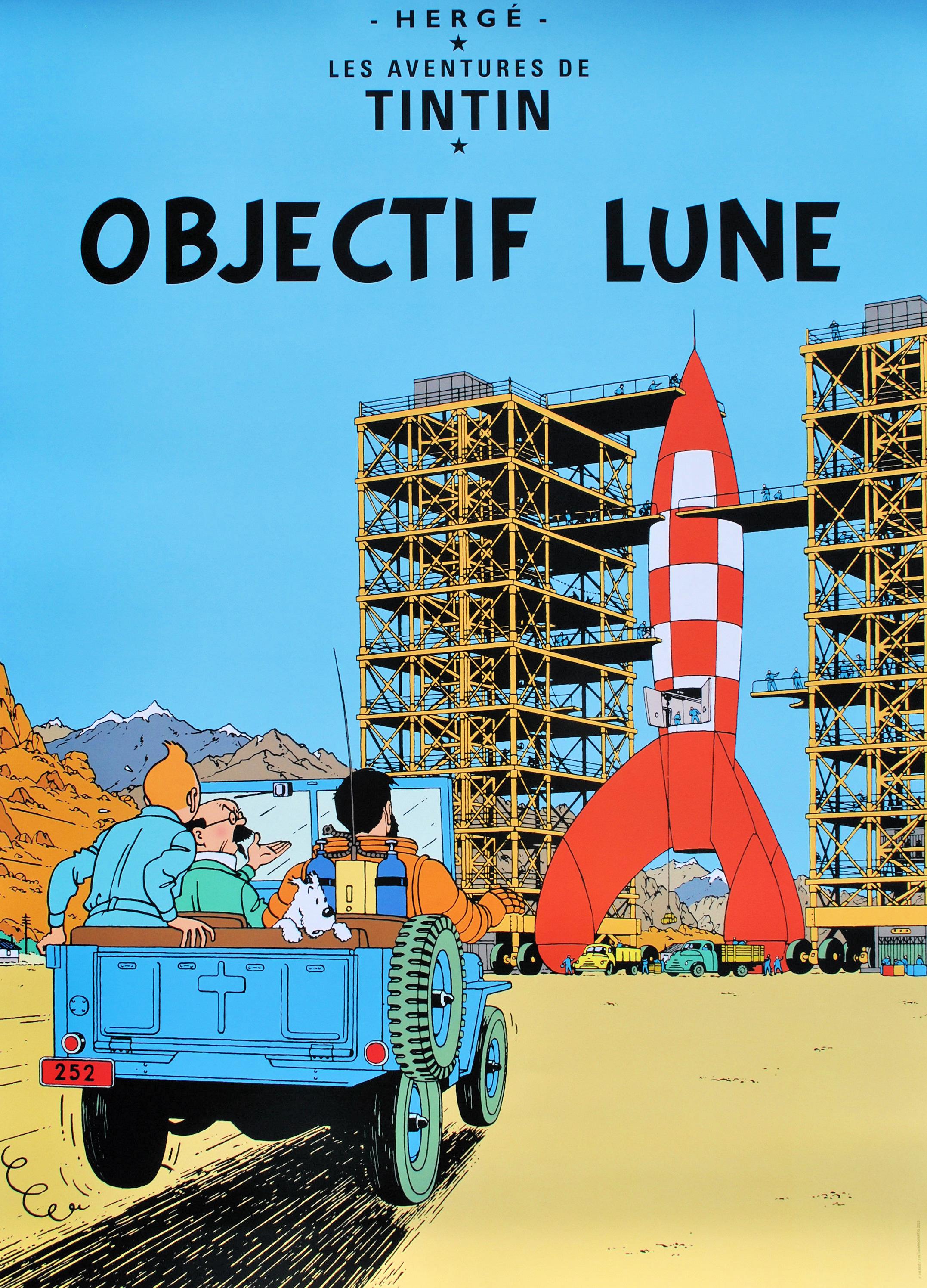 Tintin: Destinazione Luna -  Stampa ufficiale (Museo Tintin) - Print di Herge