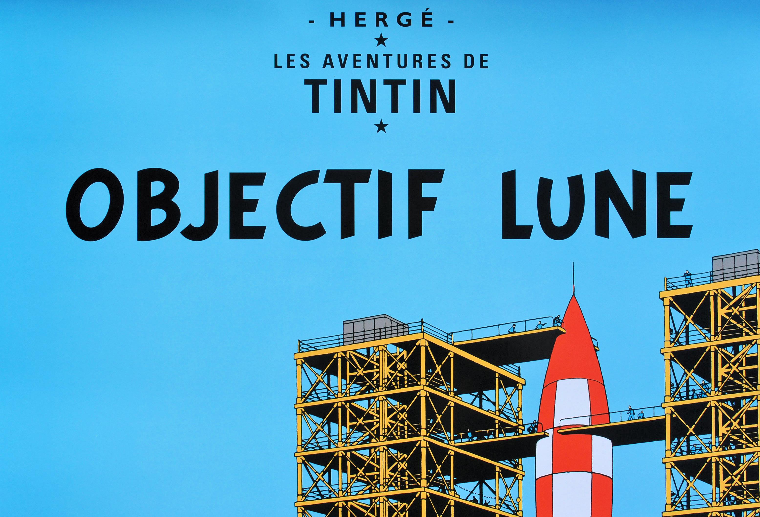 Tintin: Destinazione Luna -  Stampa ufficiale (Museo Tintin) - Print Moderno di Herge