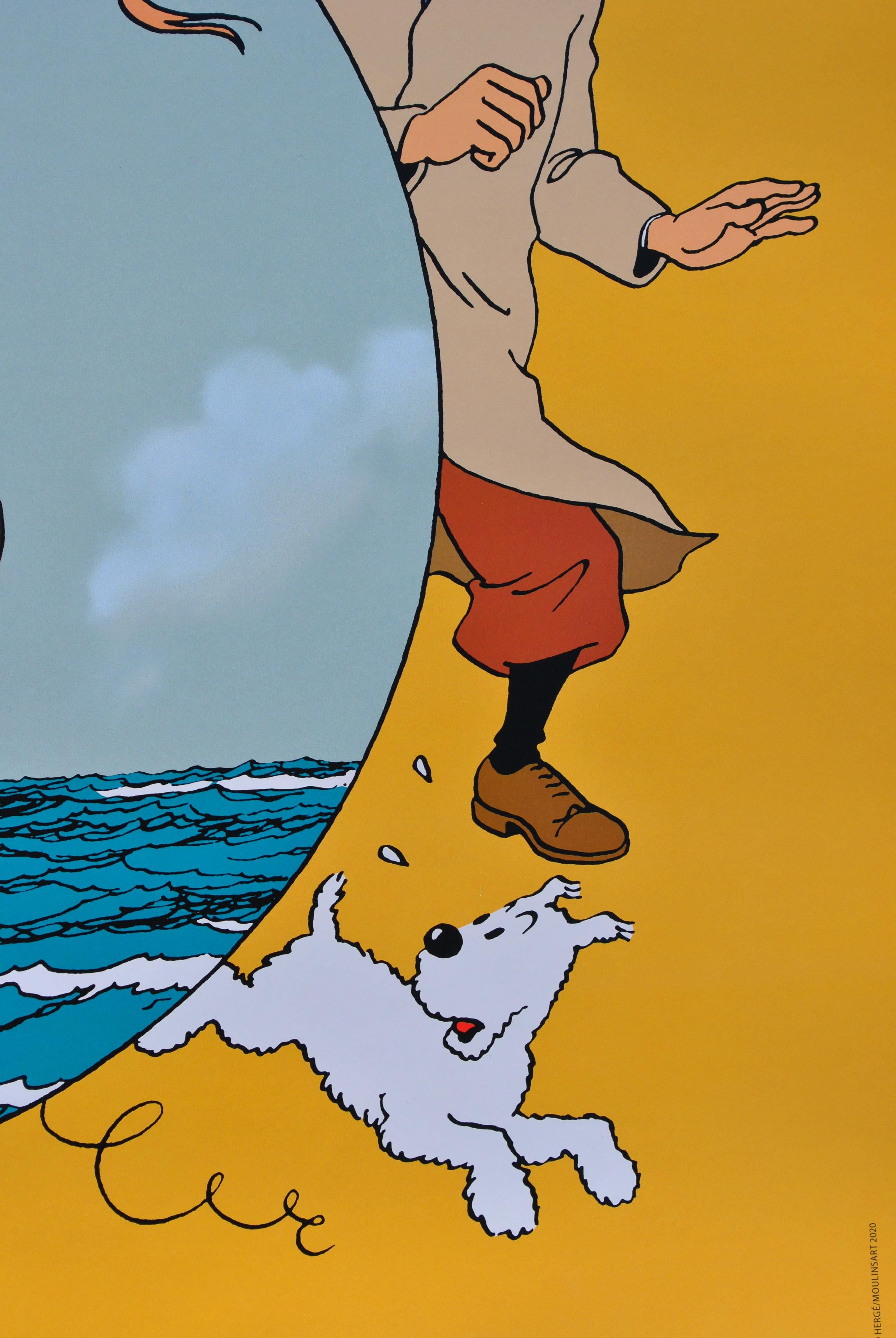 TINTIN : El Secreto Del Unicornio -  Impresión oficial (Museo Tintín) - Print Moderno de Herge