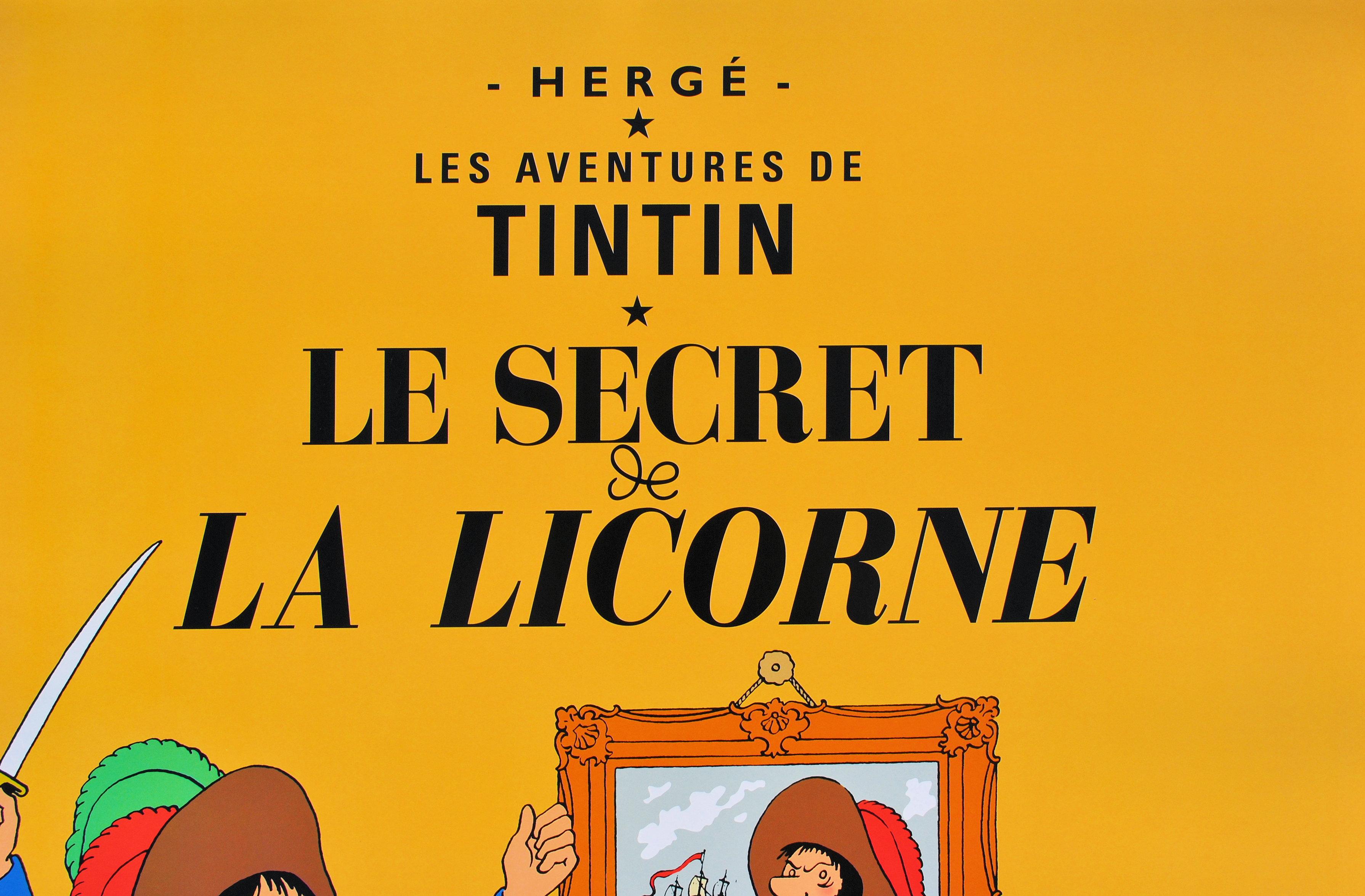 TINTIN : El Secreto Del Unicornio -  Impresión oficial (Museo Tintín) en venta 2