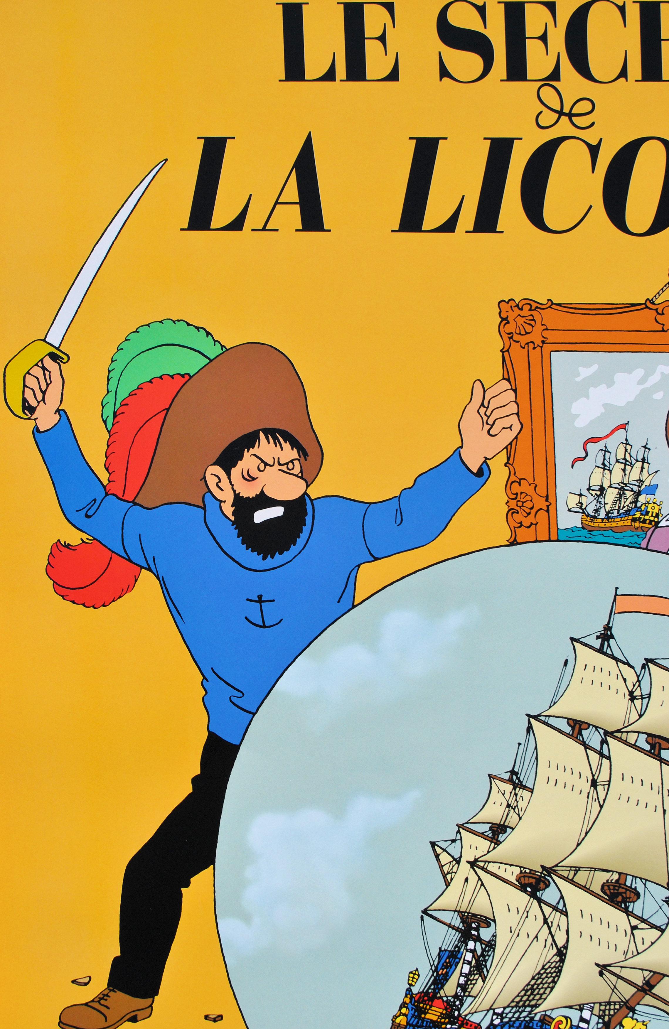 TINTIN : El Secreto Del Unicornio -  Impresión oficial (Museo Tintín) en venta 3