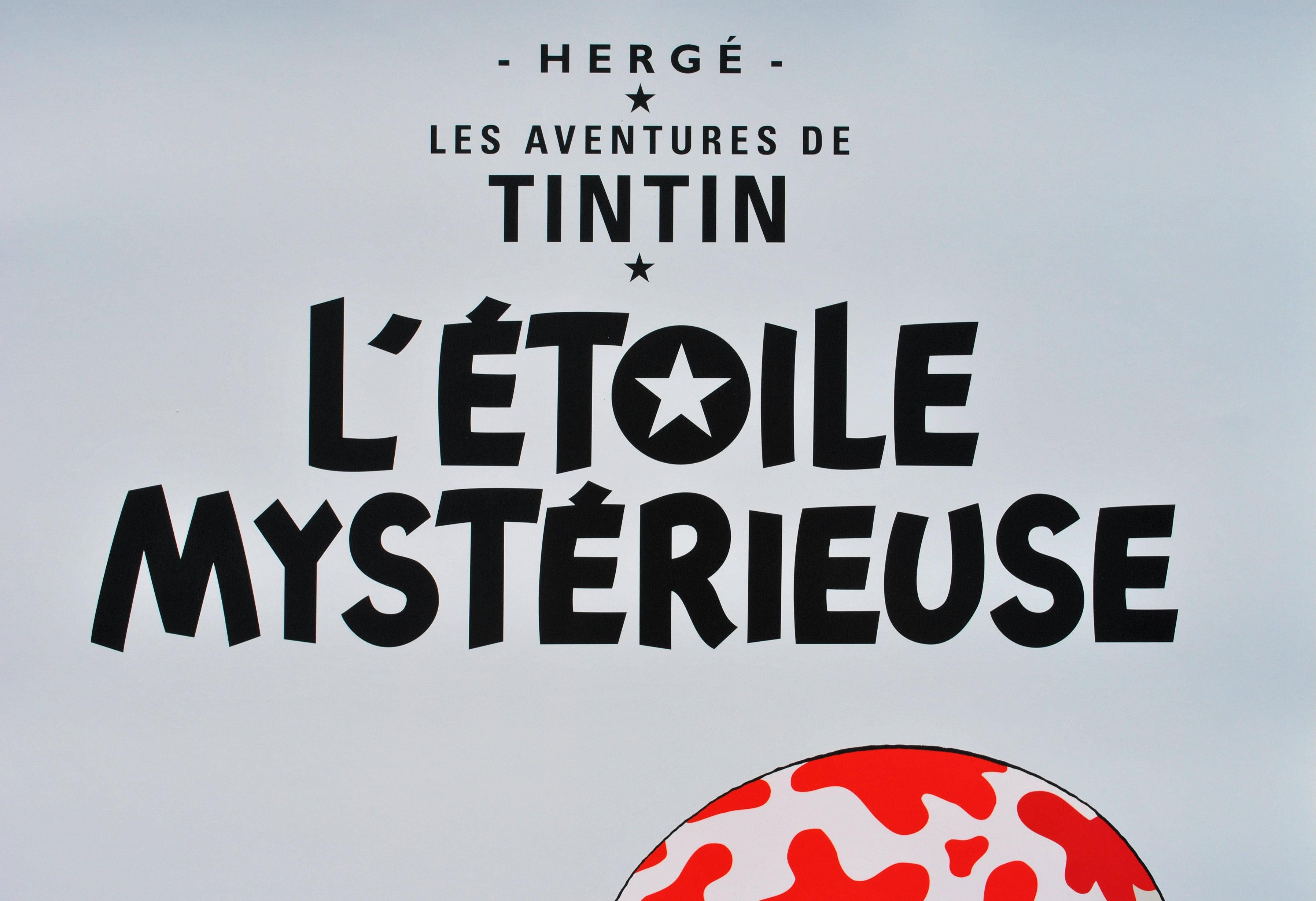 TINTIN : La estrella fugaz - Impresión oficial (Museo Tintín) - Print Moderno de Herge