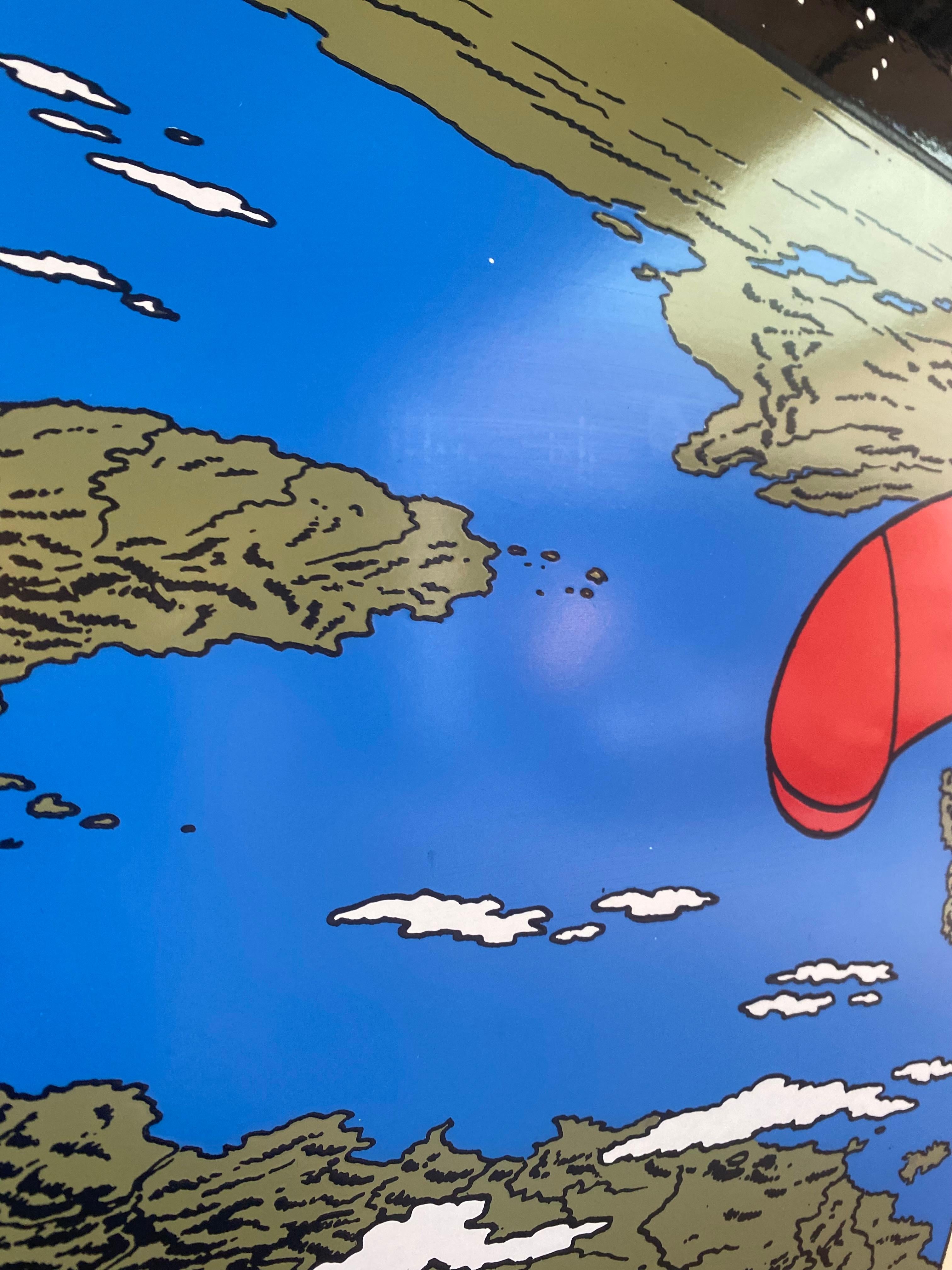 Français Hergé, la fusée qui décolle de la Terre