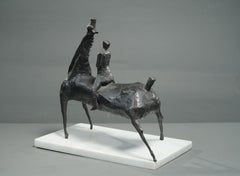 Horse with Rider Looking at the Stars