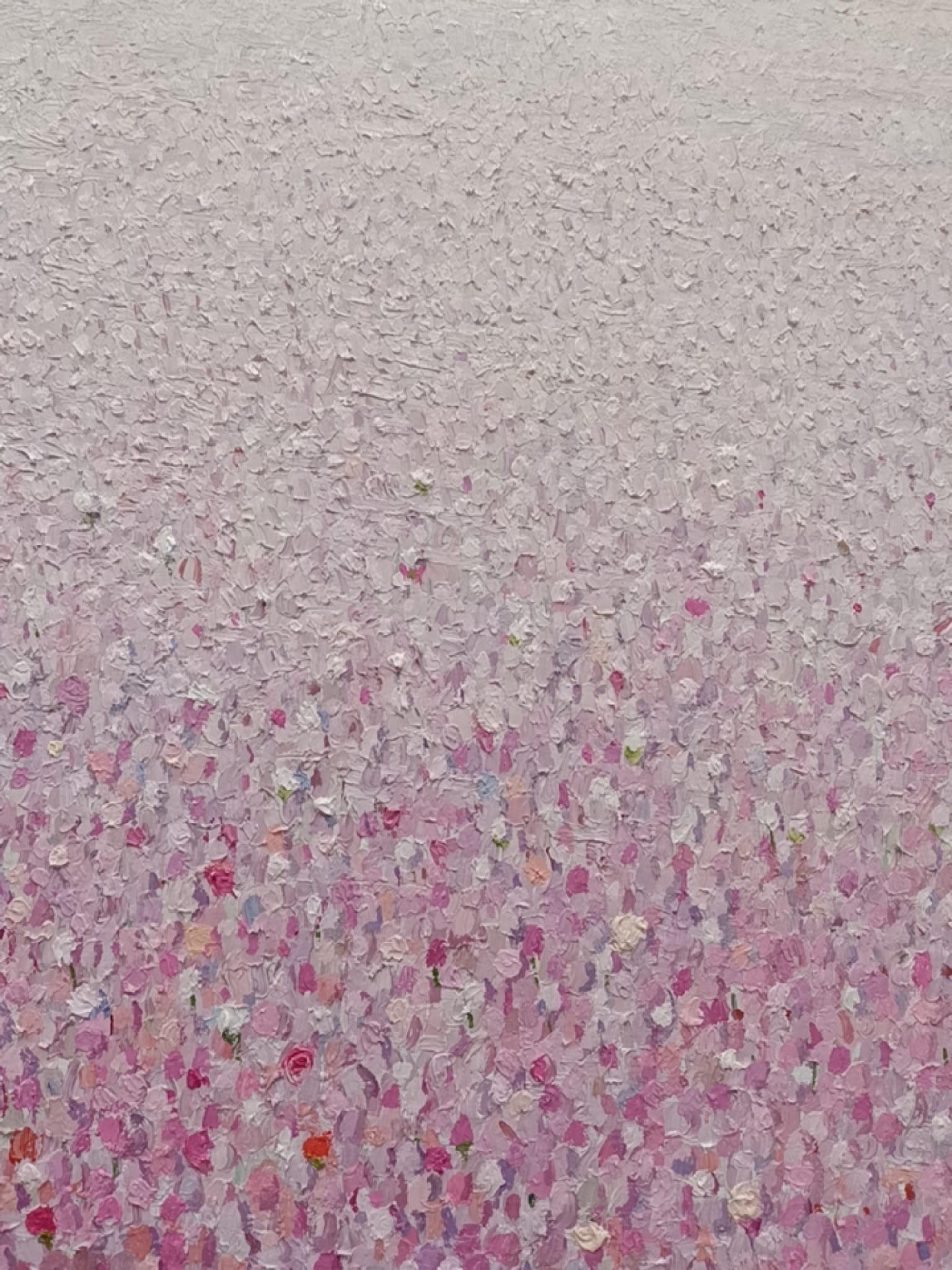 Primavera  37 X 42 - Abstract Painting Grigio di Heriberto Mora