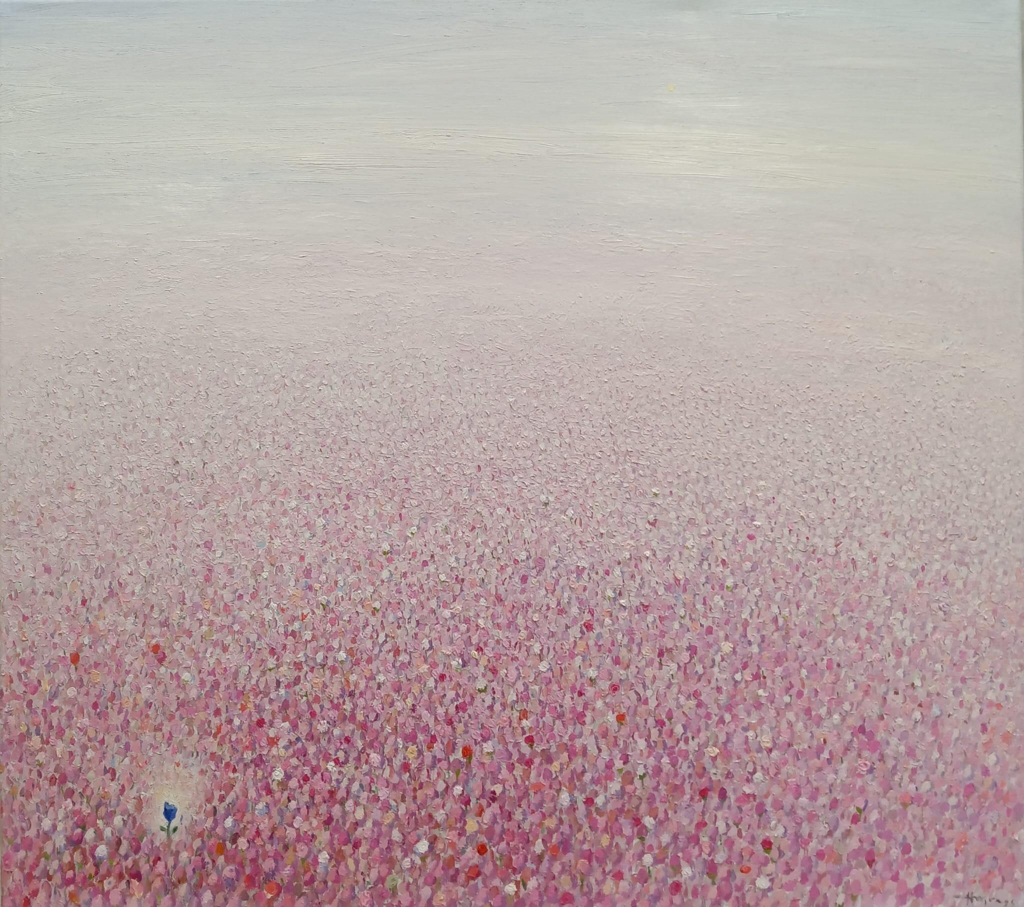 Abstract Painting di Heriberto Mora - Primavera  37 X 42
