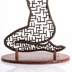 Women - Bronze 34" Sculpture on  Natural Mahogany Stand