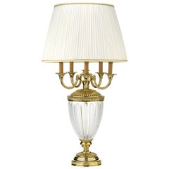 Heritage 5-Light White and Gold Table Lamp