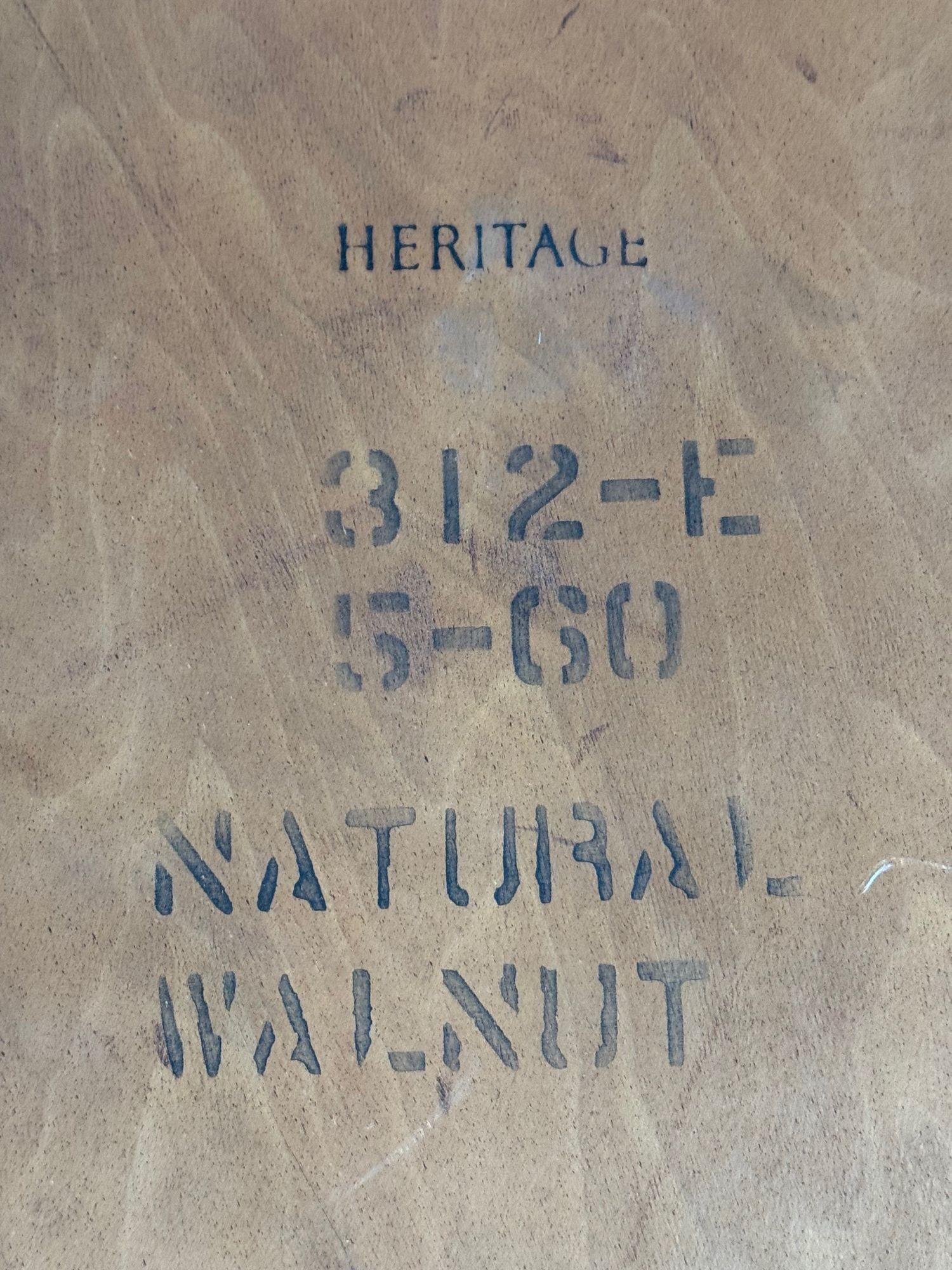 Heritage, American Modern, Walnut, Cane, End Tables, USA, 1960s For Sale 10