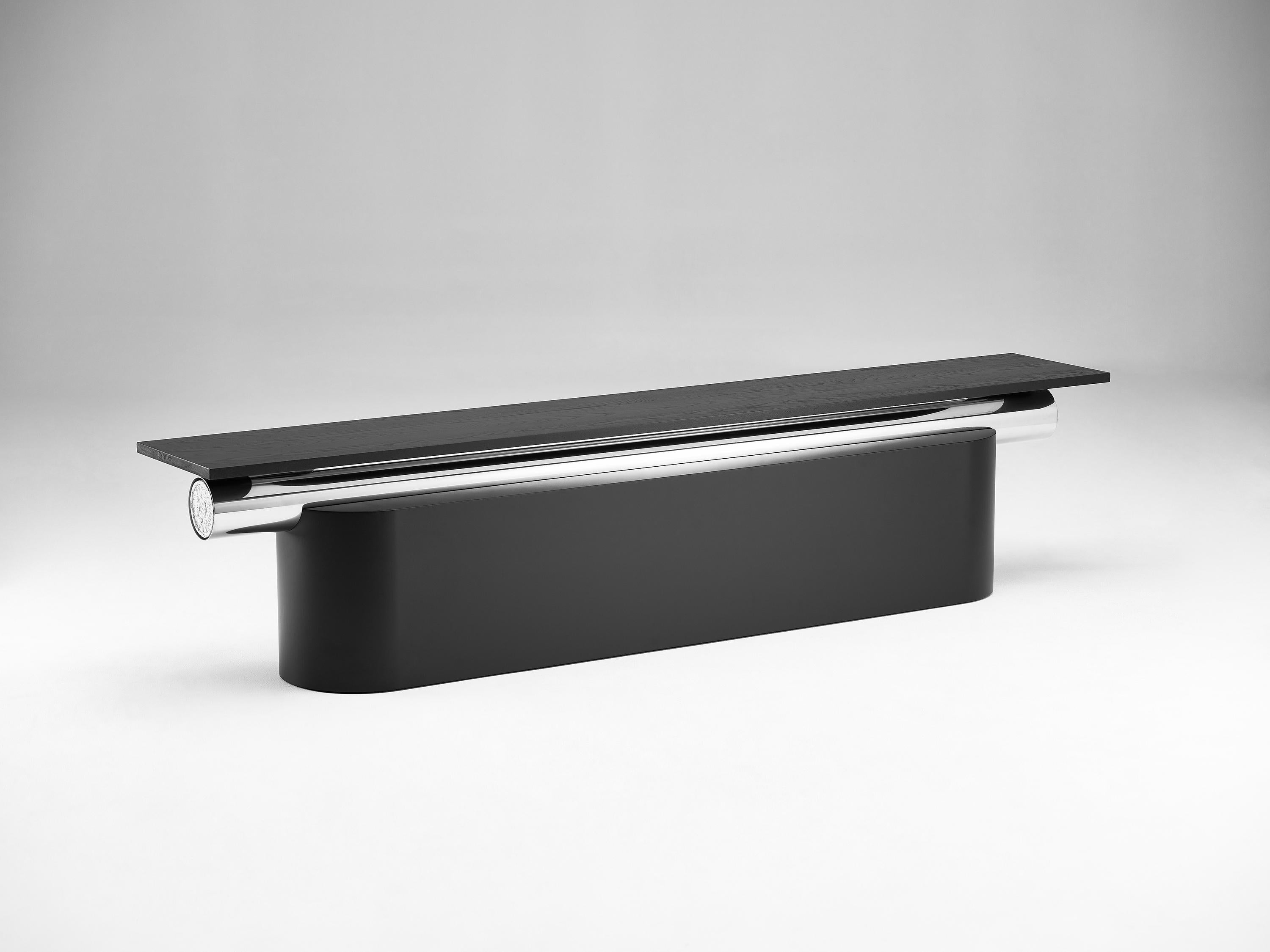 Banc Heritage par Lee Jung Hoon
Dimensions : D 32 x L 200 x H 44,1 cm
MATERIAL : Granit, frêne, acier inoxydable.

La série Heritage, créée par le designer Lee Jung-hoon, est une collection de meubles modernes sculpturaux. Les designs s'inspirent