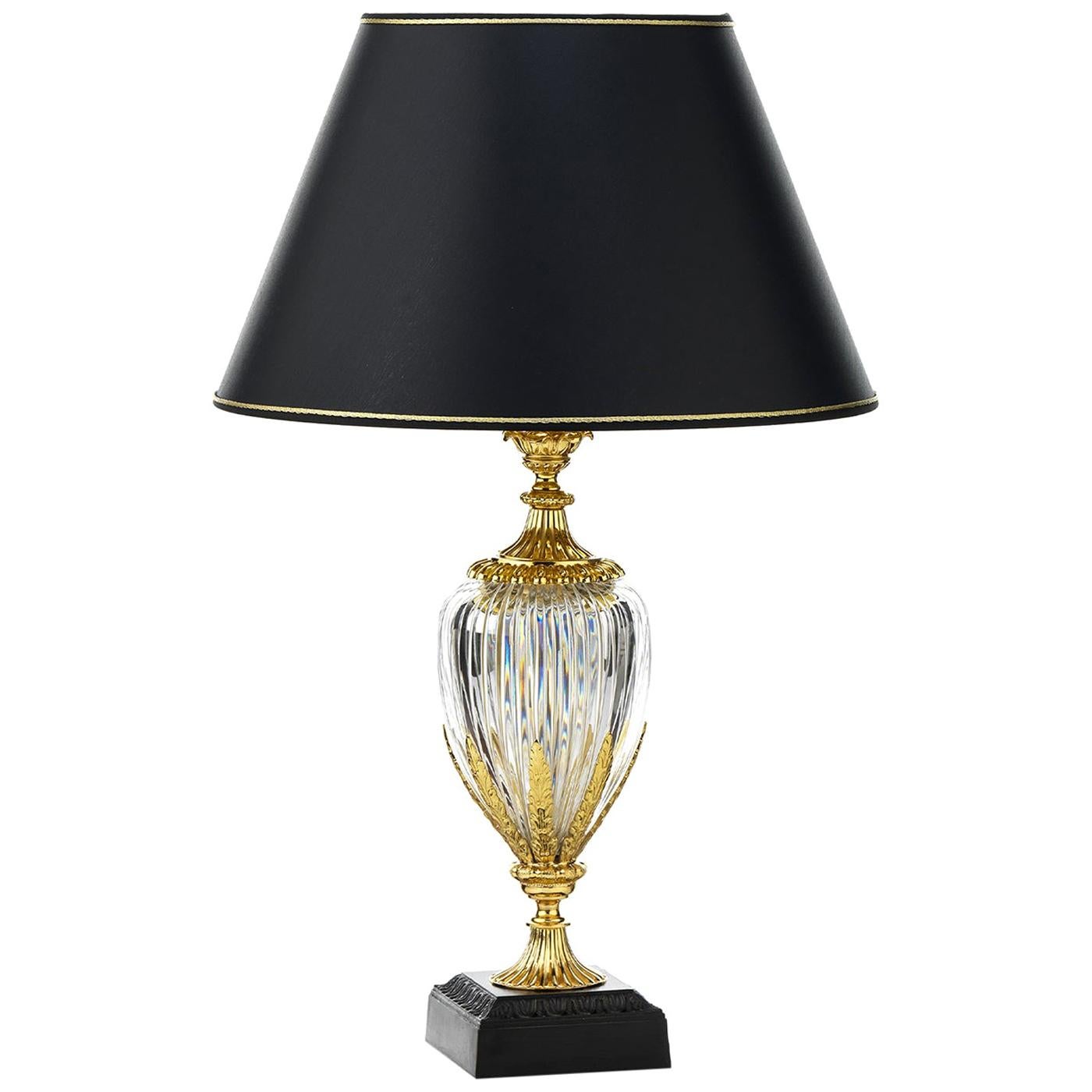 Lampe de table Heritage noire et dorée