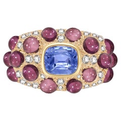 Ring „Heritage Blue Sapphire“ aus Gold, Turmalin und Diamanten von MARIANNE CANARELLI
