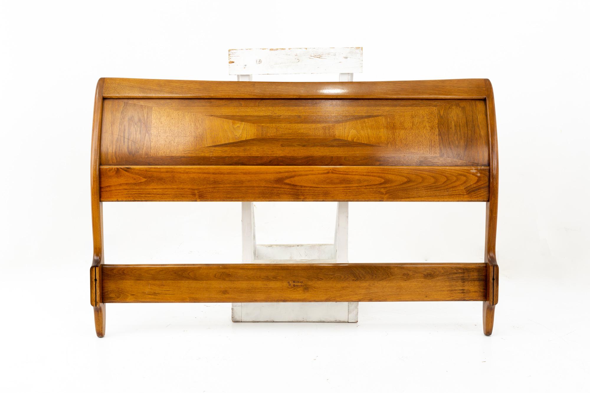 Mid-Century Modern Heritage by Henredon Mid Century Full Walnut Headboard