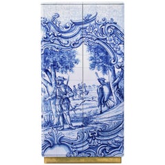 Heritage Cabinet with Hand-Painted Tile by Boca do Lobo