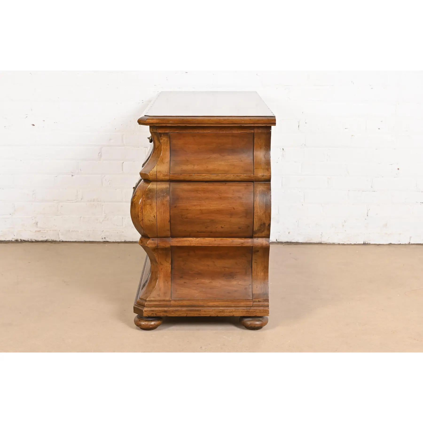 Heritage French Provincial Louis XV Oak Bombay Form Dresser or Chest of Drawers For Sale 5