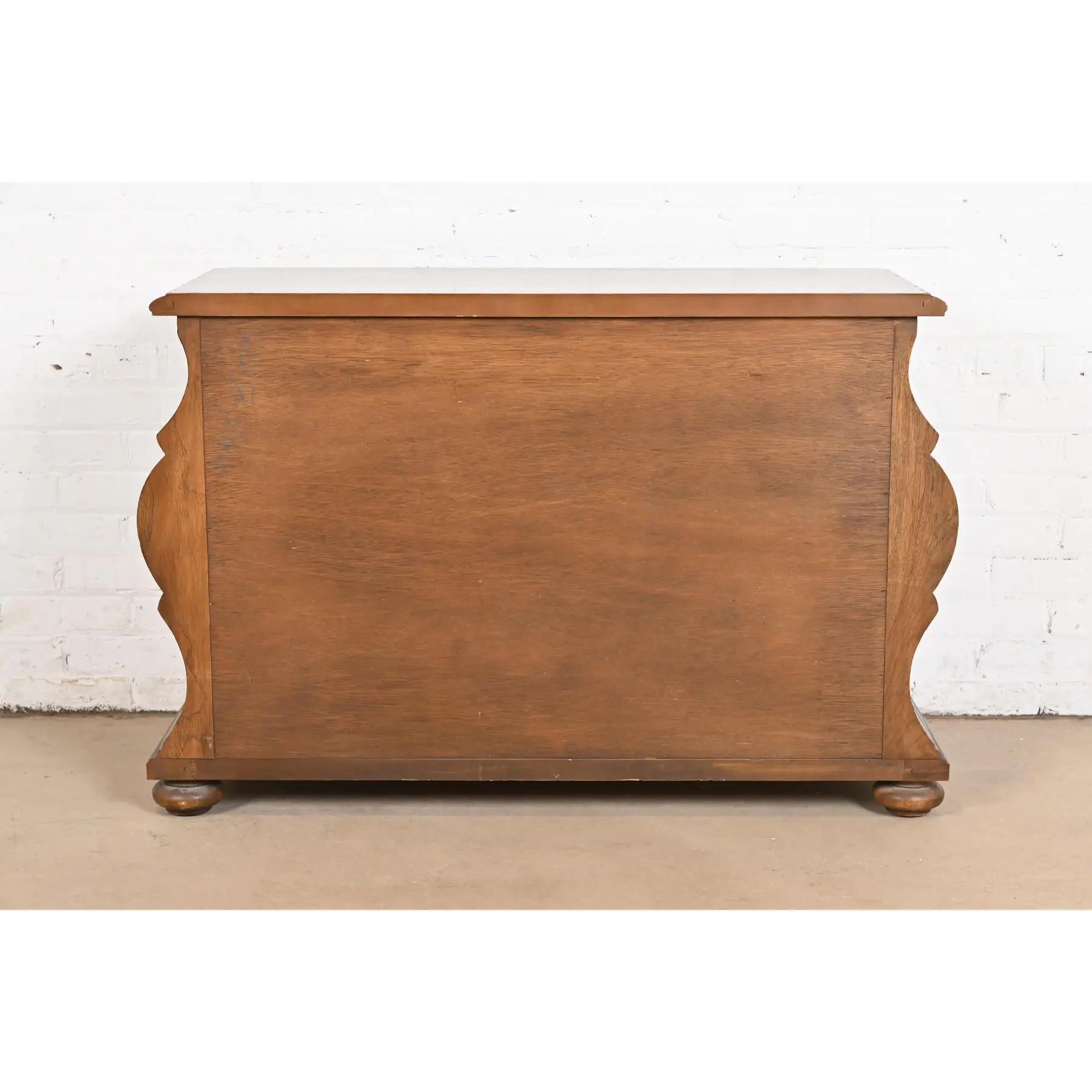 Heritage French Provincial Louis XV Oak Bombay Form Dresser or Chest of Drawers For Sale 6