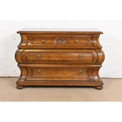 Heritage French Provincial Louis XV Oak Bombay Form Dresser or Chest of Drawers