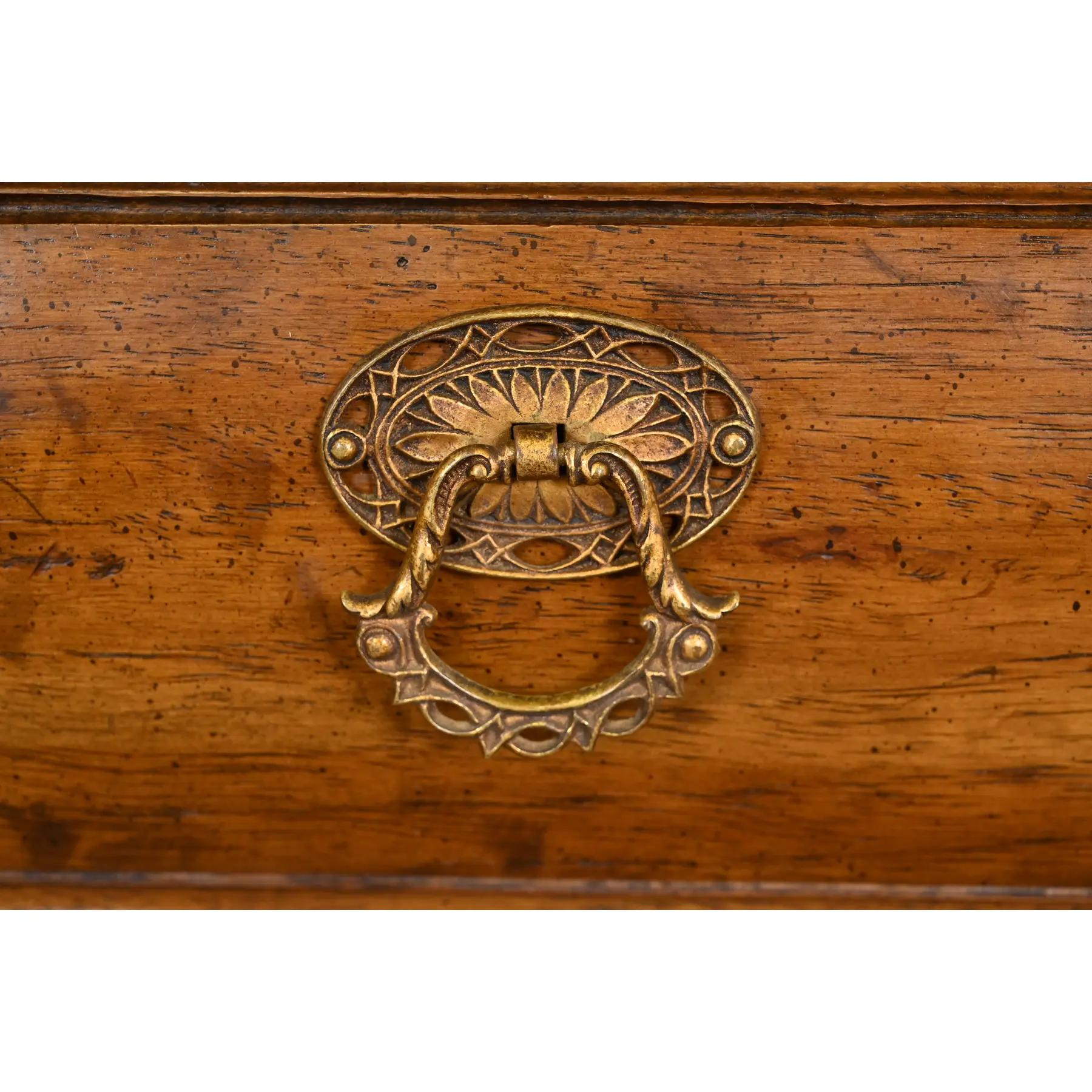 Heritage French Provincial Louis XV Oak Bombay Form Dresser or Chest of Drawers For Sale 2