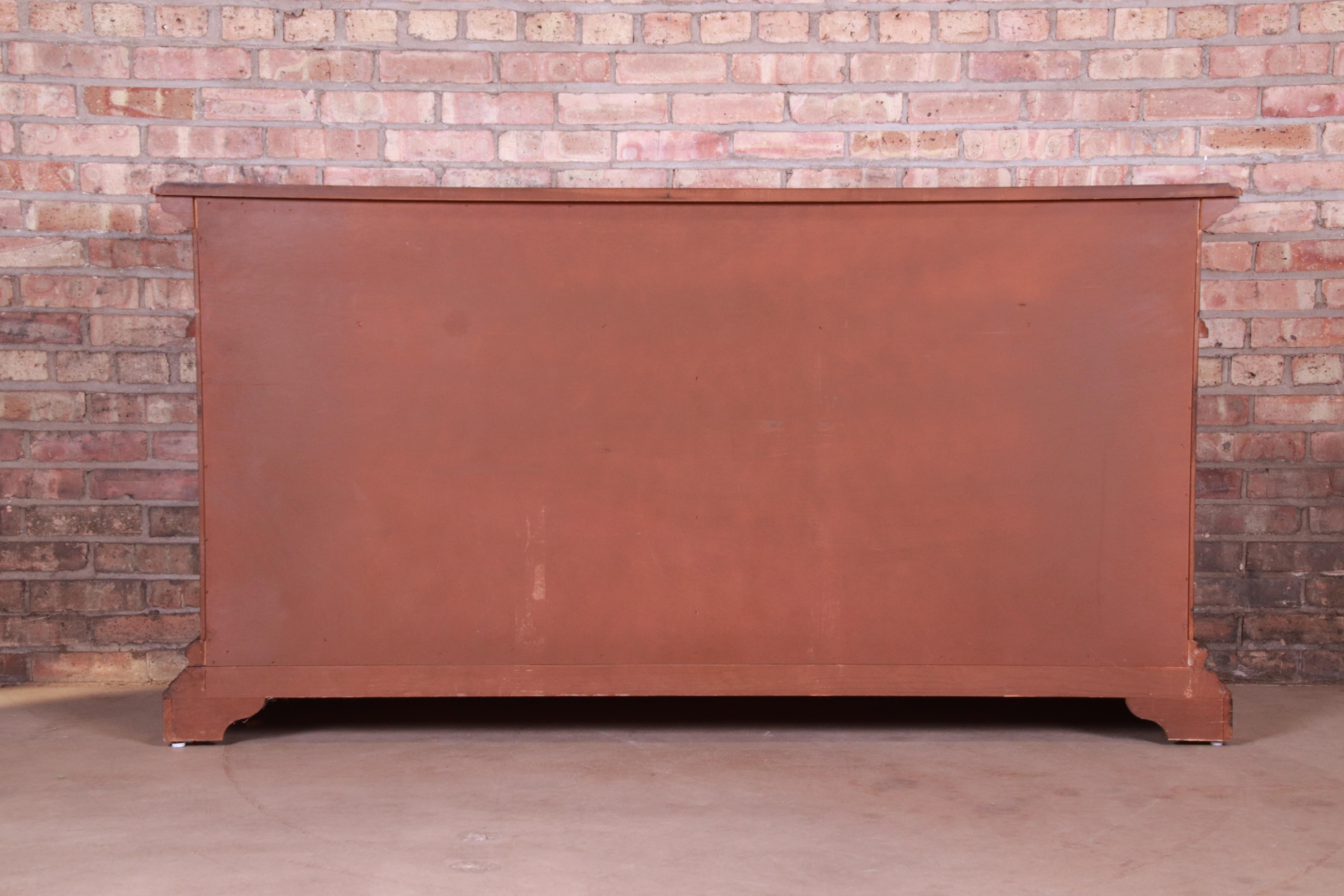 Heritage French Provincial Walnut Sideboard Credenza or Bar Cabinet 7