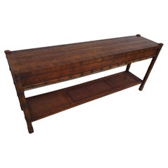 Used Heritage Furniture Faux Bamboo and Cane Console