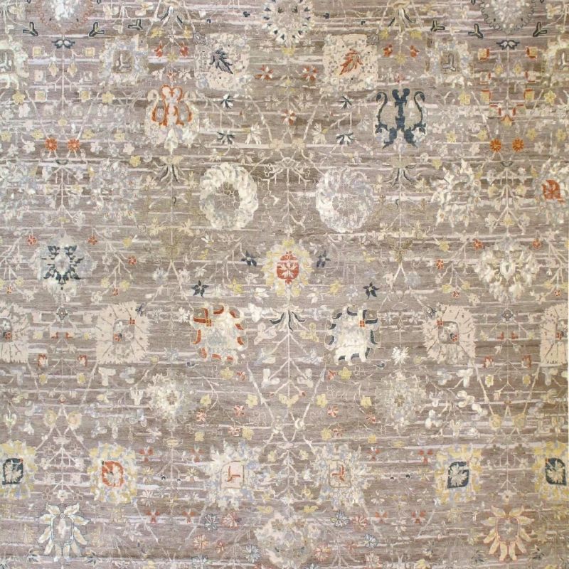 Heritage Hand-Knotted Wool & Silk Rug – 9' x 12'3"