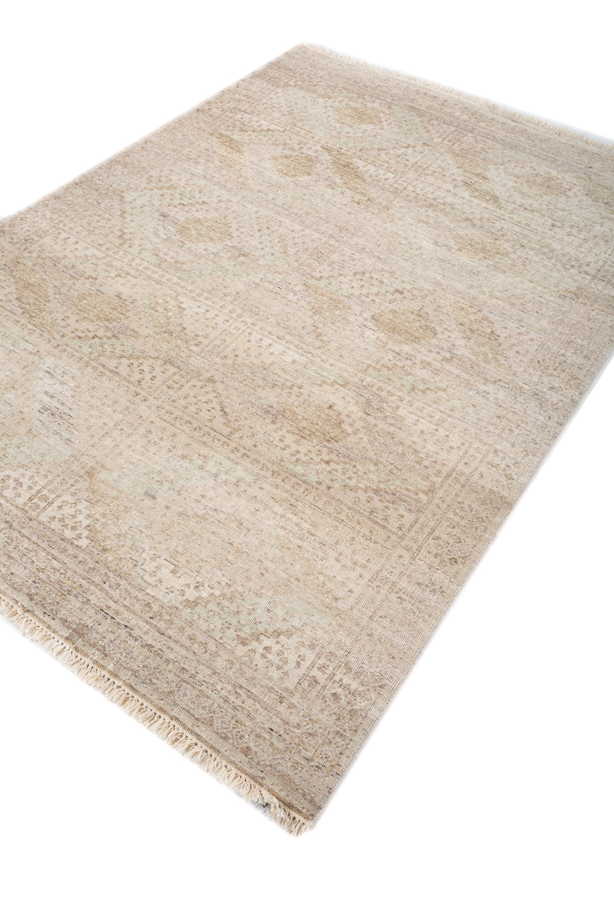 Modern Heritage Harmony Soft Beige & White 300X420 Cm Handknotted Rug For Sale