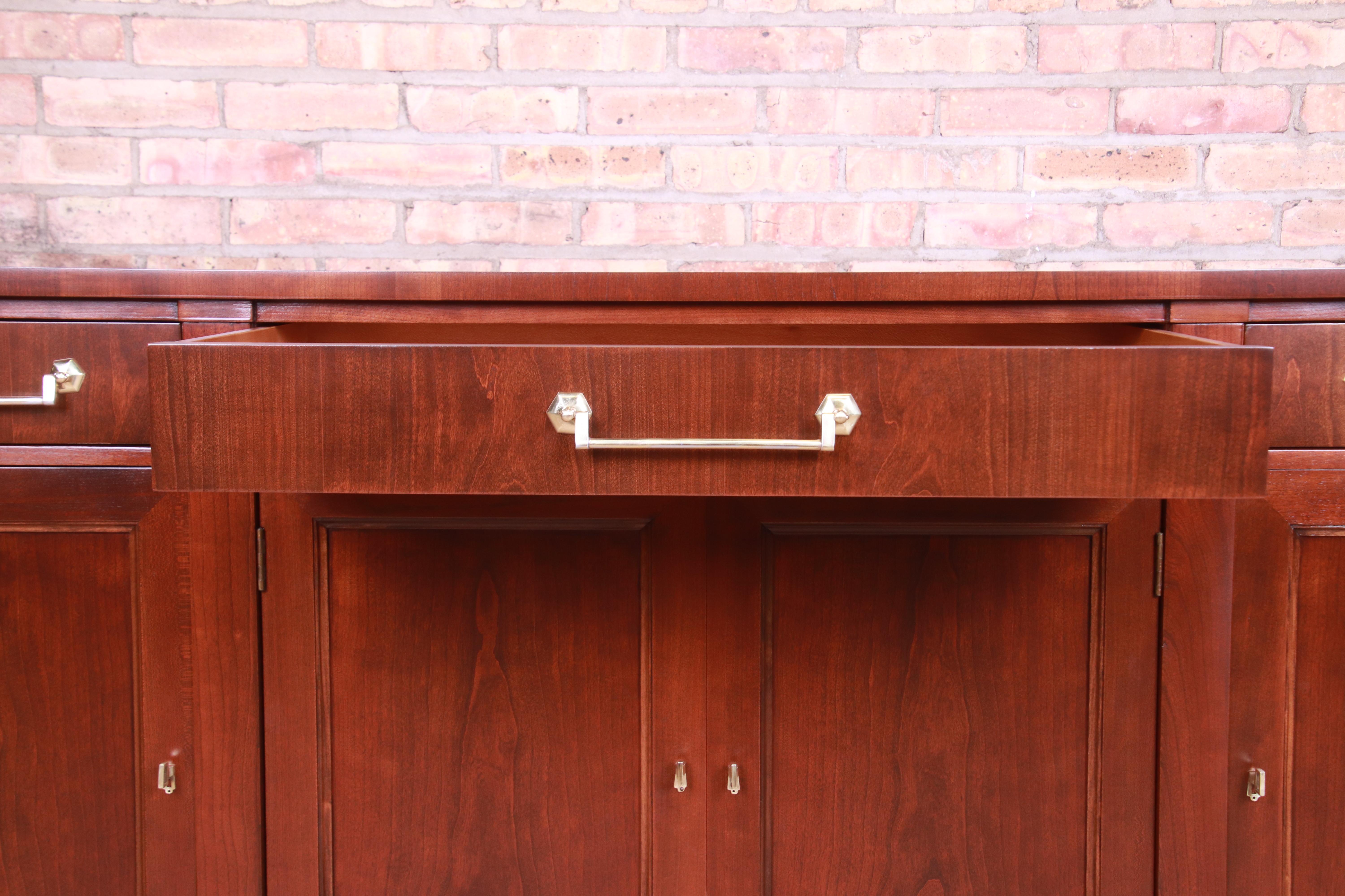 Heritage Henredon French Regency Cherry Sideboard Credenza, Newly Refinished 2