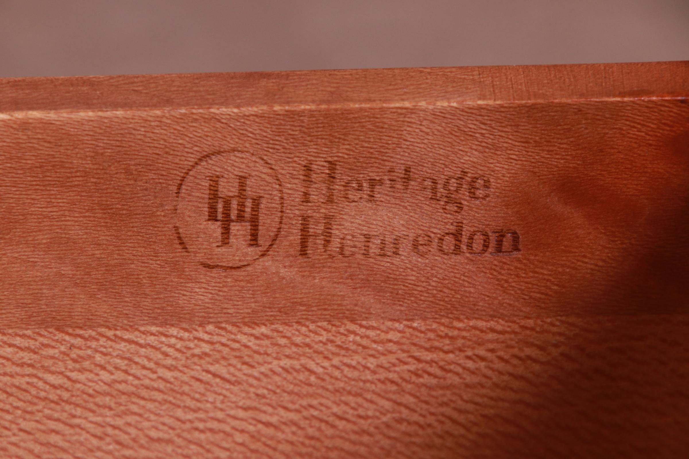 Heritage Henredon Georgian Mahogany Breakfront Bookcase with Secretary Desk 12
