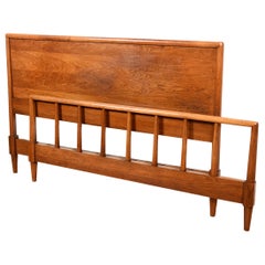 Heritage Henredon MCM Full Walnut Headboard + Footboard