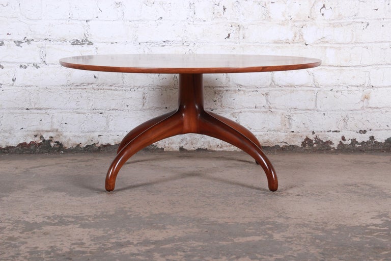 Heritage Henredon Mid-Century Modern Sculpted Walnut Cocktail Table For ...