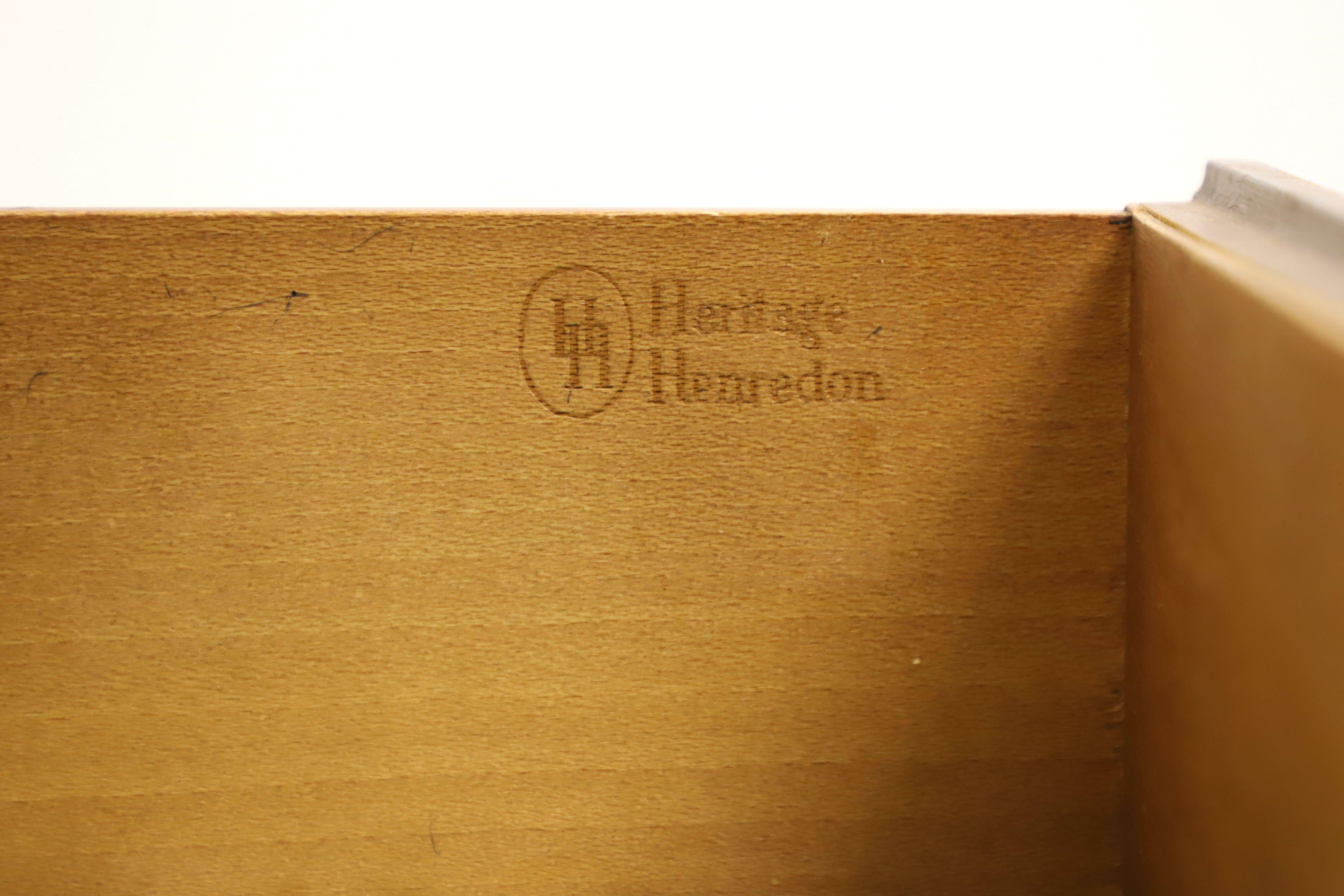 HERITAGE HENREDON Walnut Mid 20th Century Chest of Drawers For Sale 4