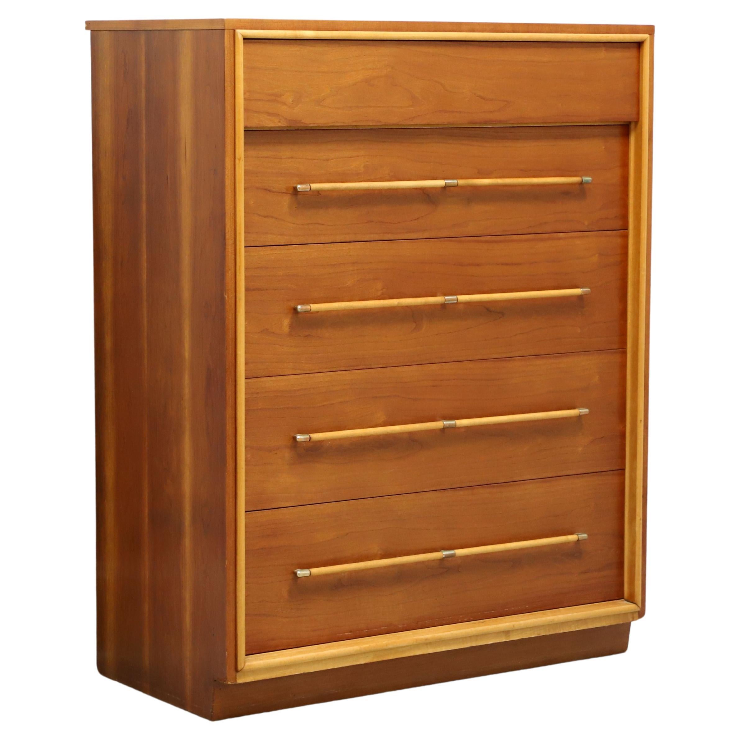 HERITAGE HENREDON Walnut Mid 20th Century Chest of Drawers For Sale