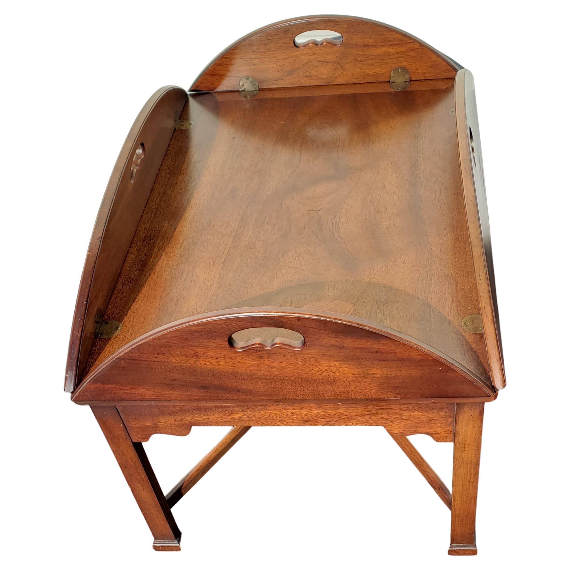 Woodwork Heritage Mahogany Butler's Coffee Tray Table, Circa 1960s