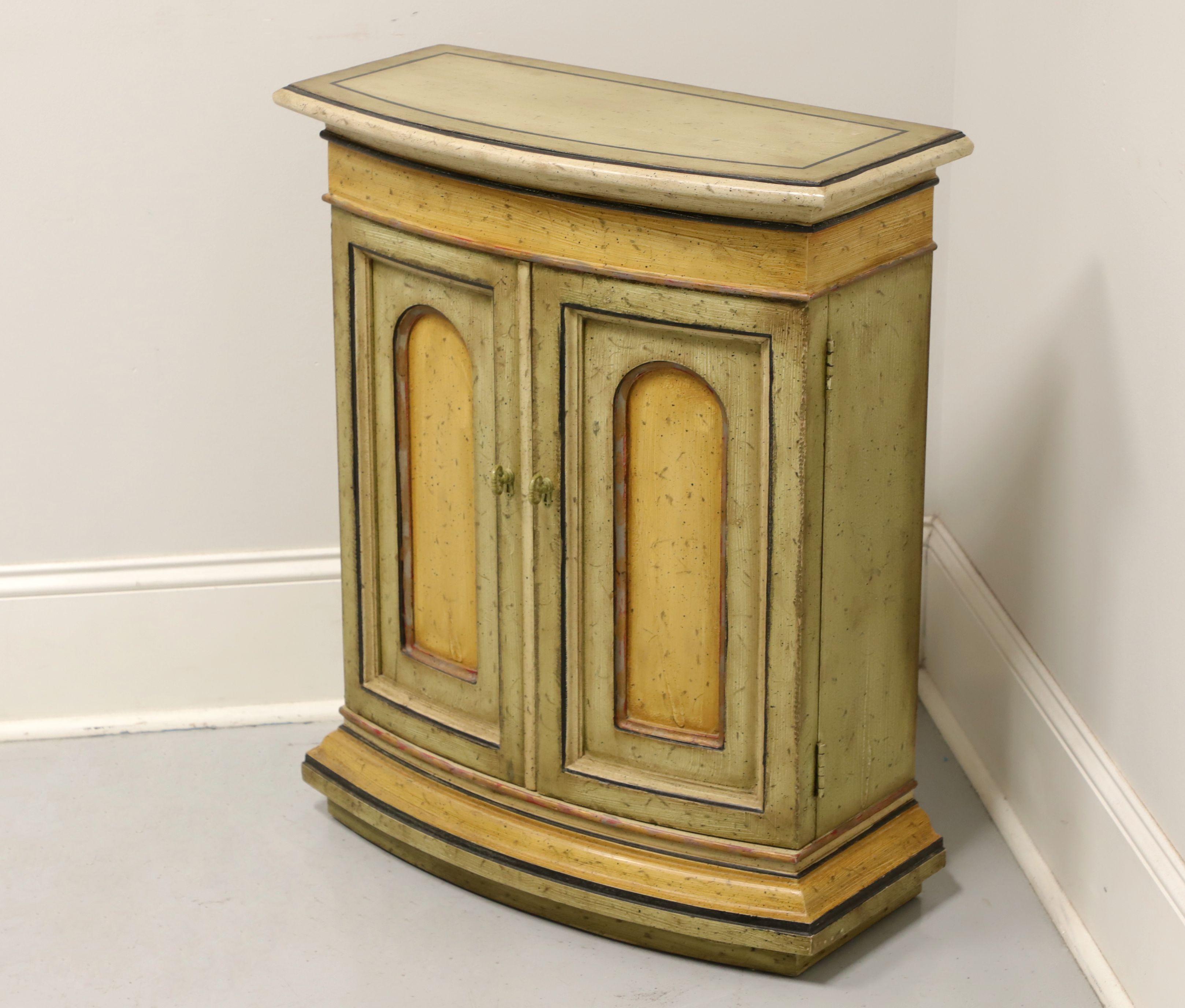 French Provincial HERITAGE Mid 20th Century Painted and Distressed Console Cabinet