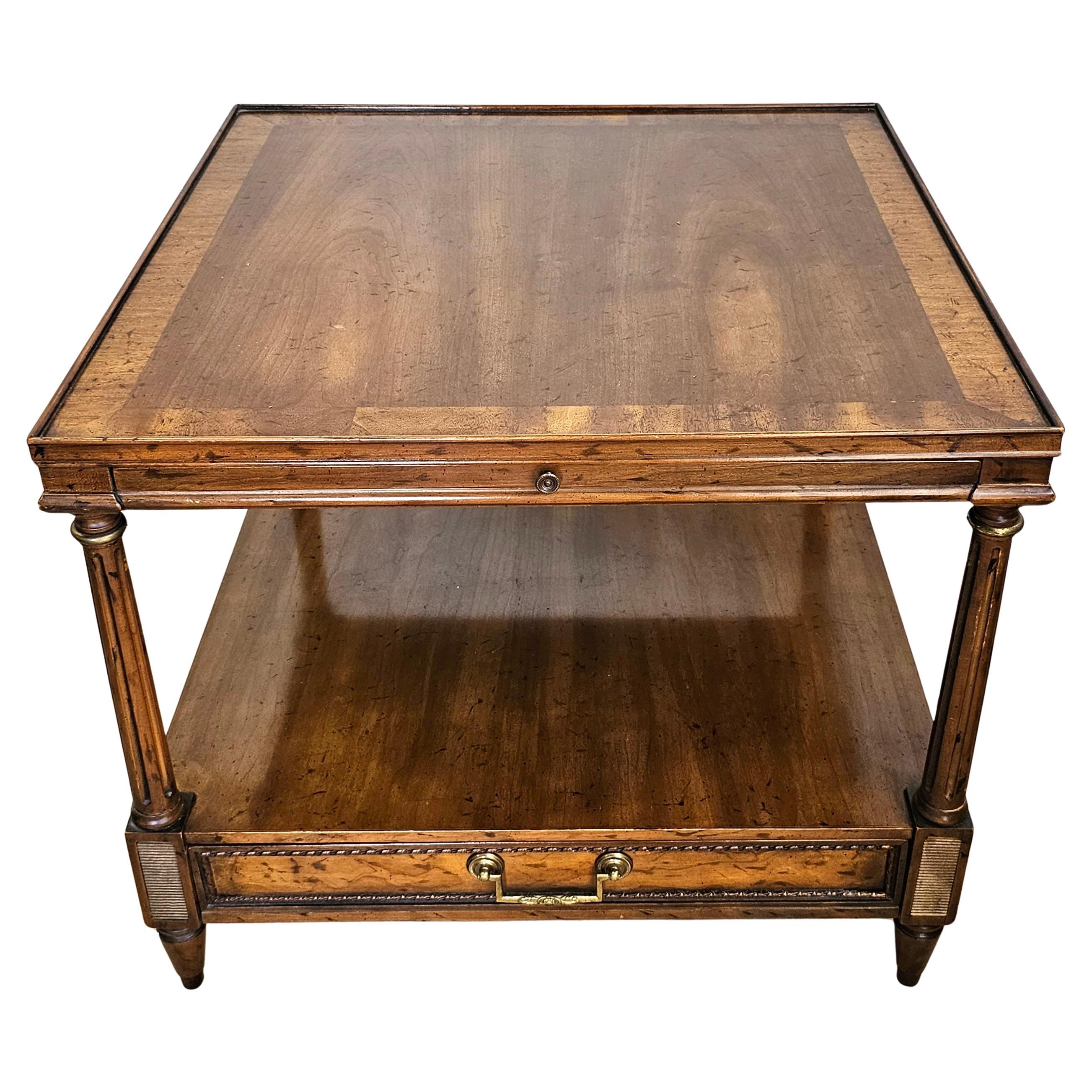 Heritage Mid Century Regency Mahagoni einzelne Schublade Beistelltisch W / Pull Out Tablett