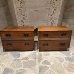 Heritage Nightstands Michael Taylor Attr. Mid Century Modern Walnut