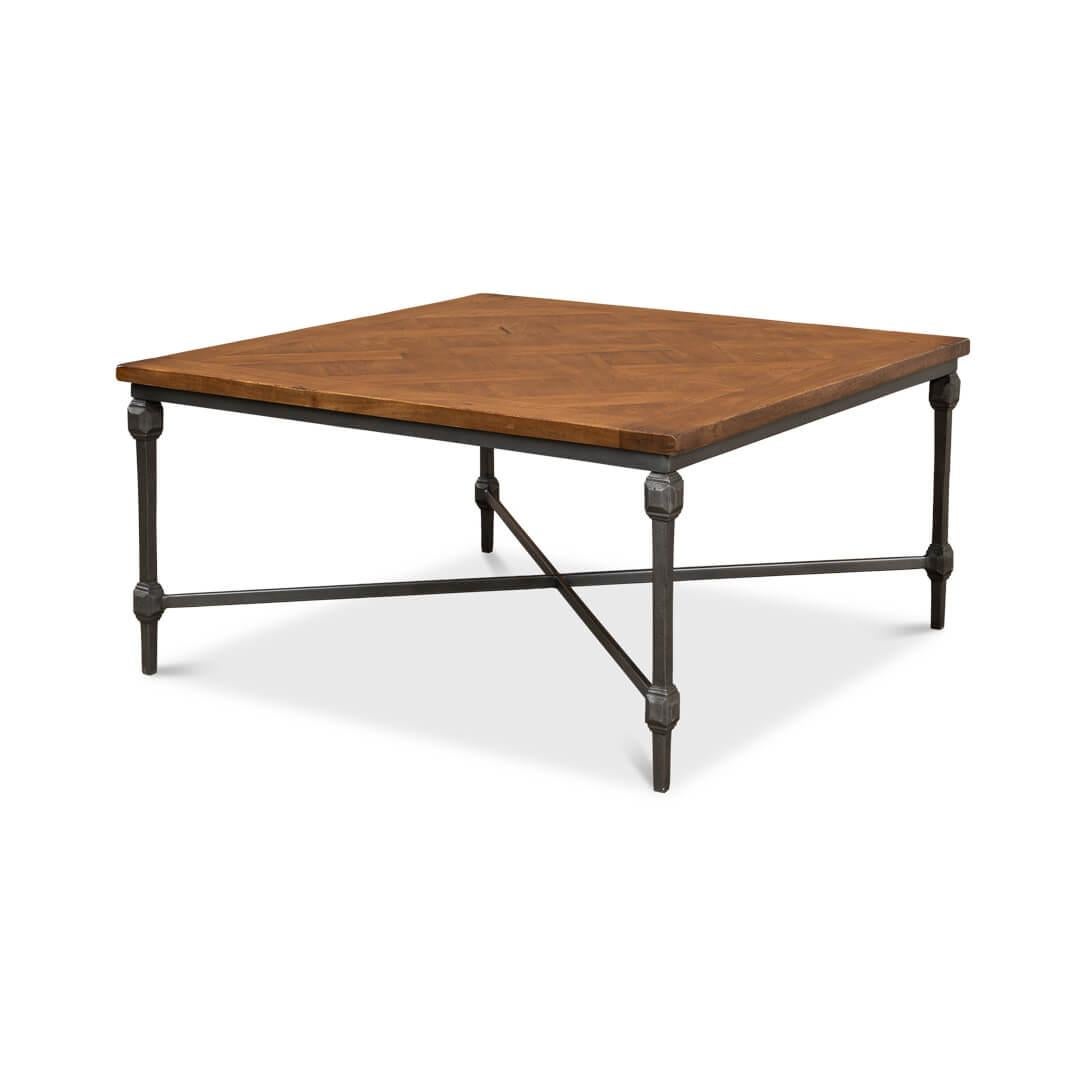 Heritage Parquet Square Coffee Table For Sale 2
