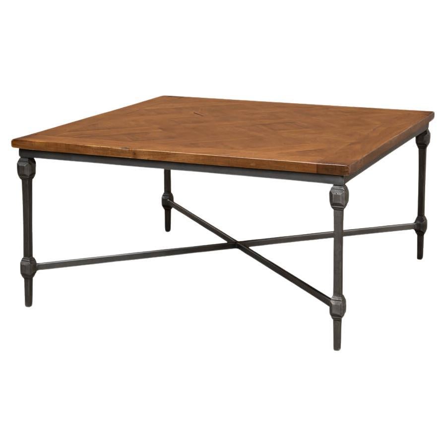 Table basse carrée en parquet Heritage en vente