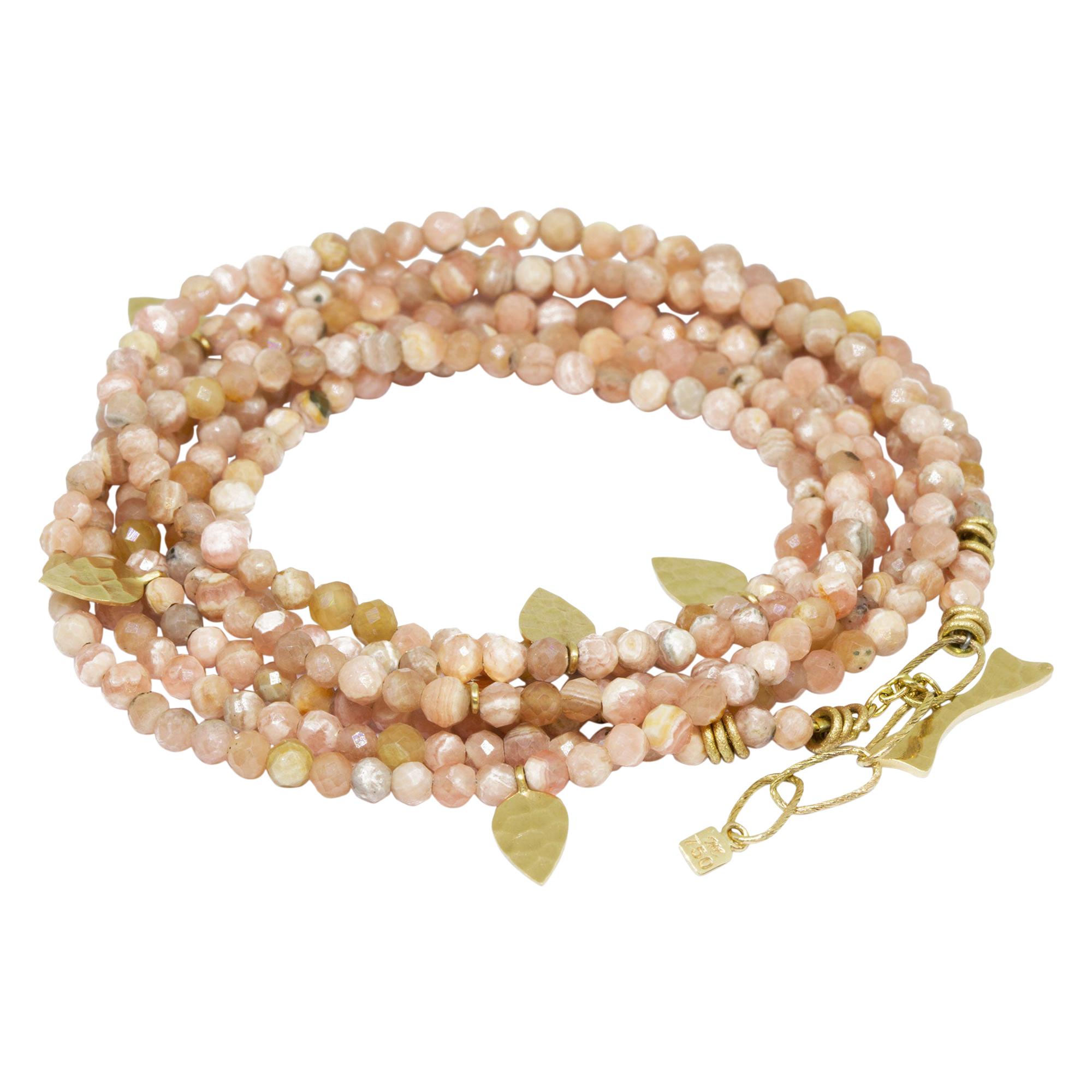 Heritage Rhodochrosit 14 Karat Gold Halsband